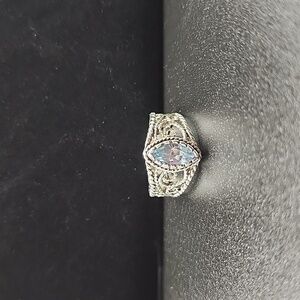 Elegant‎ Blue Topaz Marquise Ring Sterling Silver